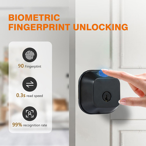 Tuya App Smart Lock Vingerafdruk Sleutel Enkele Klink Nachtschoot Slot Houten Deur Slaapkamer Kantoor Vingerafdruk Deurslot - Product Image 2