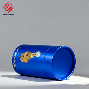 Baoren Factory Royal Blue Protein Coffee Beans Polvo Leche en polvo Cereales Especias Tubo de papel Cajas de regalo Set con para paquete de té - Product Image 4