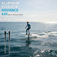 Fuselage Hydrofoil Black Ultra Short Advance+ 640, aile courte, maniabilité rapide, contrôle réactif, pour Wing Foil et Surf Foil
