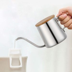 12 once A Collo di Cigno Lungo E Stretto Gocciolamento Beccuccio, Caffè, Tè Pentola Versare Sopra Bollitore - Product Image 1