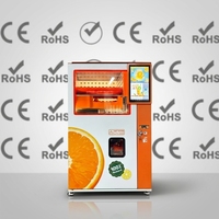Distributeur automatique de smoothies, écran tactile 22 pouces, acier inoxydable, verre trempé, refroidissement par compresseur, fonction de nettoyage automatique, paiement multiple