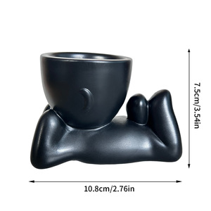 Maceta Minimalista para Suculentas al por Mayor, Adornos Creativos de <span class=keywords><strong>PVC</strong></span>, Macetas Sencillas para Oficina, Pequeños Maceteros de Escritorio, Florero Chino - Product Image 5