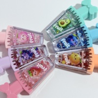Miss Look Gloss à lèvres fruité avec nœud papillon, brillant et scintillant, 6 saveurs fruitées, hydratant et repulpant pour les lèvres