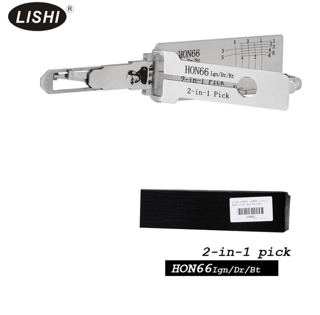 LISHI HON66 2-in-1 Auto Pick & Decoder for Vehicles Stainless Steel Professional Locksmith Use