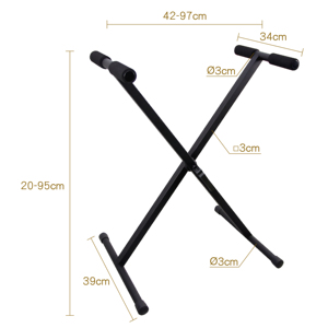K-720B Quick-Adjust Locking Design Adjustable Metal Musical <b>Instrument</b> Single-X <b>Keyboard</b> Stand - Product Image 2