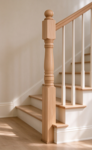 Traditional Wood <b>Stair</b> <b>Railings</b> Baluster 34 in X 1 1/4 in Square Top Floor Mounted Spindle Parts Rust Resistant 1 Year Warranty - Product Image 3