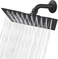 Pommeau de Douche Pluie en Acier Inoxydable Chromé avec Cartouche Céramique - Design Moderne pour Hôtels et Appartements