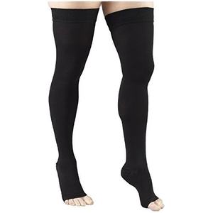 <span class=keywords><strong>Calze</strong></span> a compressione medica 15-21 mmHg a punta aperta, altezza media coscia, in maglia a pois, per il supporto delle vene varicose delle gambe - Product Image 4
