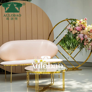 Chaise de mariage rembourrée en acier inoxydable pour les événements en plein air et le salon-Design moderne - Product Image 4