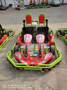 Kart de course professionnel à double poste à châssis robuste, à essence, pour piste, équipement de <span class=keywords><strong>karting</strong></span> commercial extérieur - Product Image 1