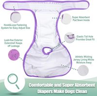 Wegreeco Couches lavables et réutilisables de qualité supérieure pour chien femelle (Petit/Moyen/Grand) - Lot de 3 résistantes à la chaleur