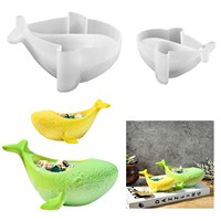 Moules en silicone pour bougies en forme de baleines grandes et petites - Sans gouttes, non toxiques et écologiques