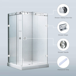 มือจับประตูกระจกห้องน้ำบานเลื่อนลูกบิดประตูกระจกที่จับฝักบัวลูกบิดประตูห้องอาบน้ำฝักบัว - Product Image 6