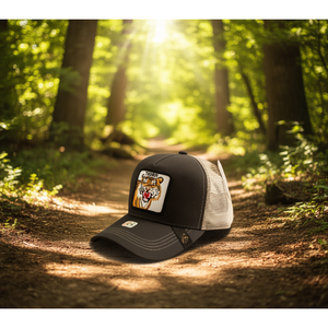 Gorra Trucker con Bordado de Tigre, Ajustable, de Malla, Unisex, Casual, Primavera-Verano, 6 Paneles, para Adultos - Product Image 2
