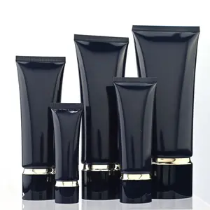 Custom face wash flat tubes Body Cream Hand Cream Cleanser packaging empty cosmetic plastic packaging tube