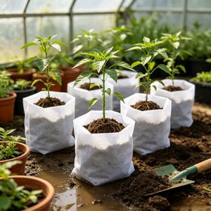Tissu non tissé en polypropylène (PP) pour l'emballage des boules de racines des plantes et la protection des semis lors du repiquage - Product Image 4