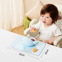 Set de table en silicone de qualité alimentaire réutilisable, design personnalisé, imprimé, tendance
