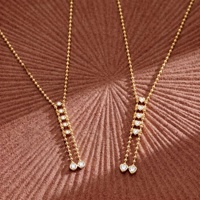 Collier unisexe sportif en acier inoxydable de luxe léger avec petites perles en résine, plusieurs styles, fermoir à pompon en Y, polyvalent pour le travail