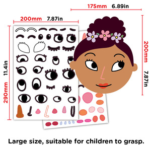 Screen-free Play Great Gift Kids DIY Art Craft Kit Toy Make-a-Face Sticker <strong>Activity</strong> Pad with 12 Faces 2 Sticker <strong>Sheets</strong> - Product Image 2