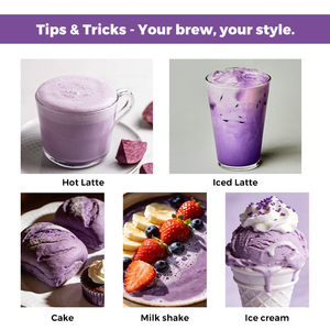 Polvere di Patata Dolce Viola (Ube) per <span class=keywords><strong>Latte</strong></span>, <span class=keywords><strong>Senza</strong></span> <span class=keywords><strong>Glutine</strong></span>, Vegana, Non-OGM, Mix di Polvere di Taro <span class=keywords><strong>e</strong></span> Yam per Tè al <span class=keywords><strong>Latte</strong></span>, Ottimo Sapore per Frullati - Product Image 5