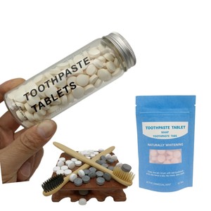 Comprimés de dentifrice naturels à base de plantes, sans fluor, saveur personnalisée, <span class=keywords><strong>anti</strong></span>-caries, blanchissant - Product Image 1