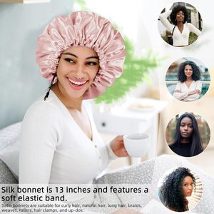 Vente directe usine : Ensemble de rouleaux à cheveux en satin sans chaleur pour boucles souples, avec bandeau et bonnets de nuit - Product Image 4