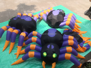 7ft Halloween <span class=keywords><strong>Inflatable</strong></span> Spider yard trang trí nội thất với airblown <span class=keywords><strong>GEMMY</strong></span> đầy màu sắc Flash Disco ánh sáng Halloween bóng trang trí bằng đá quý - Product Image 4