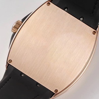 Caja de oro rosa de alta calidad, reloj de hombre con números arábigos, reloj mecánico de lujo tipo barril para hombre, reloj duradero resistente al agua