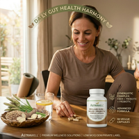 Astrawell Marque Privée Capsules de Psyllium + Inuline + Probiotiques - Soutien Santé Intestinale & Microbiome - Vente en Gros OEM