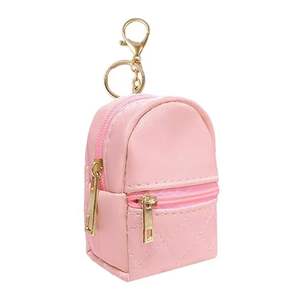 Porte-clés multifonctionnel portable en forme de mini sac à dos, en cuir PU, fermeture éclair, différentes couleurs, pour voyage et monnaie - Product Image 2