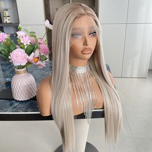 Cheap Long Straight Synthetic <b>Wigs</b> for Blonde 13x4 Transparent Front High Quality Heat Resistant Natural Hairline for <b>Black</b> - Product Image 5