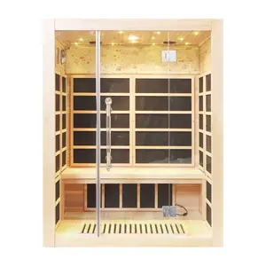 low EMF fiber carbon far infrared sauna indoor hemlock dry sauna room