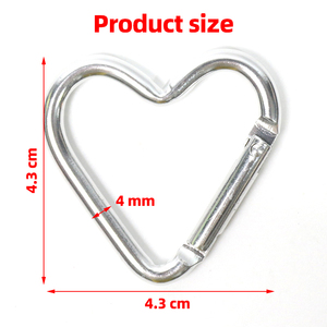 Mosquetones de Aleación con Forma de Corazón Personalizados, Juego de Mosquetones Bonitos y Ligeros para Camping, Senderismo, Viajes al Aire Libre, Accesorios para Mochilas - Product Image 3