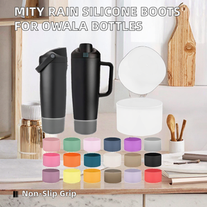 Mity Rain Lot de 2 protections antidérapantes en silicone pour bouteilles/gobelets FreeSip Sway 30oz/40oz – Accessoires de voyage - Product Image 2