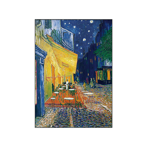 Pinturas al óleo de arte <span class=keywords><strong>en</strong></span> lienzo de <span class=keywords><strong>Van</strong></span> <span class=keywords><strong>Gogh</strong></span> hechas a mano. Café al aire libre por <span class=keywords><strong>la</strong></span> <span class=keywords><strong>noche</strong></span> para <span class=keywords><strong>la</strong></span> decoración del hogar y el hotel - Product Image 6