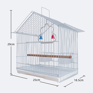 29*25*18.5CM kaplan cilt papağan kuş kafesi küçük Villa Metal süs demir kafes yetiştiriciliği kuş kafesi - Product Image 2