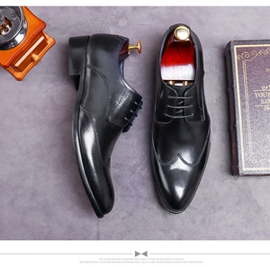 Zapatos de Negocios para Hombre, Impermeables, de Cuero Genuino, Cierre sin Cordones, para Oficina, Carrera, Todas las Temporadas, Ligeros, Antideslizantes, Florales - Product Image 1