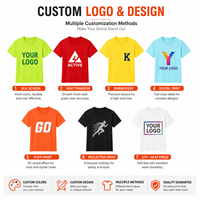 T-shirt pour enfants à séchage rapide, léger, respirant, pour l'école, le sport et les activités de plein air, couleur personnalisée, OEM