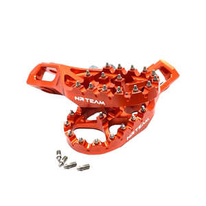Nrteam Orange Ergal pedane 2025 2024 gomma resistente e plastica per Husqvarna FE 450 - Product Image 1