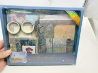 Kit de journal vintage pour scrapbooking avec reliure spirale, couverture en PVC, carnet à grille A6, fournitures, cadeau