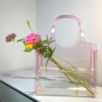 Boîtes d'emballage de luxe pour bouquets de fleurs SINOWRAP FB02, vente en gros de boîtes en acrylique pour fleurs