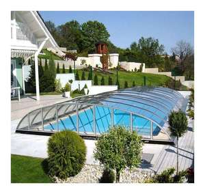 Couverture de <span class=keywords><strong>piscine</strong></span> pliante automatique avec panneaux en verre isolant et ouverture télécommandée pour un entretien facile - Product Image 3