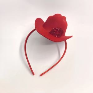 Décoration de la Saint-Valentin Pafu, mini chapeau de cowboy, nœuds pour cheveux, décoration de lèvres en strass <span class=keywords><strong>rouge</strong></span>, bandeau de chapeau de cowboy pour les fournitures de la Saint-Valentin - Product Image 2