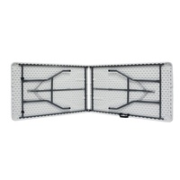 Table de pique-nique pliante en plastique de haute qualité 5ft 6ft 8ft, mobilier d'extérieur pliant pour hôpital, salle à manger, design moderne blanc, facile à assembler