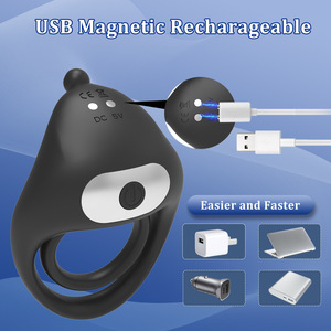 Anello vibrante in silicone riutilizzabile <span class=keywords><strong>per</strong></span> uomo, un giocattolo <span class=keywords><strong>per</strong></span> il ritardo dell'eiaculazione maschile, adatto <span class=keywords><strong>per</strong></span> giocare con i partner - Product Image 4