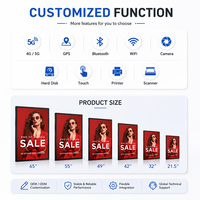 Pantalla LCD Comercial Ultrafina y Estrecha de 15.6'' para Señalización Digital, Tableta Todo en Uno con Salida HDMI, Android 11, Tótem Publicitario