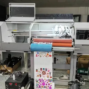 60cm UVDTF Roll-to-Roll Inkjet Printer with 3 Print Heads Multicolor Cup Wraps Sticker Machine Core Components Incl. Motor Gear