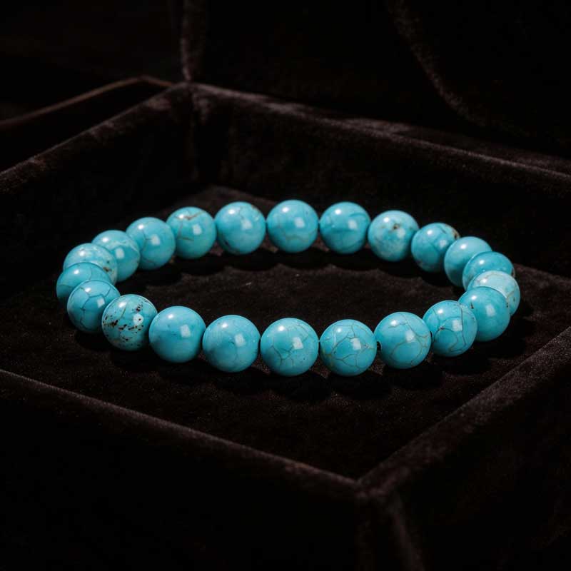 Pulsera de turquesa azul natural
