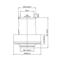 Moteur d'aspiration silencieux à haut débit d'air 7,4 V à 25,2 V CC pour aspirateur, avec base de montage adaptée pour l'assemblage d'aspirateurs portatifs