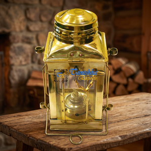 Handmade Polished Brass Home Decorative Nautical Ship Collectible <b>Lamp</b> Marine Theme Christmas Lighting - Product Image 6